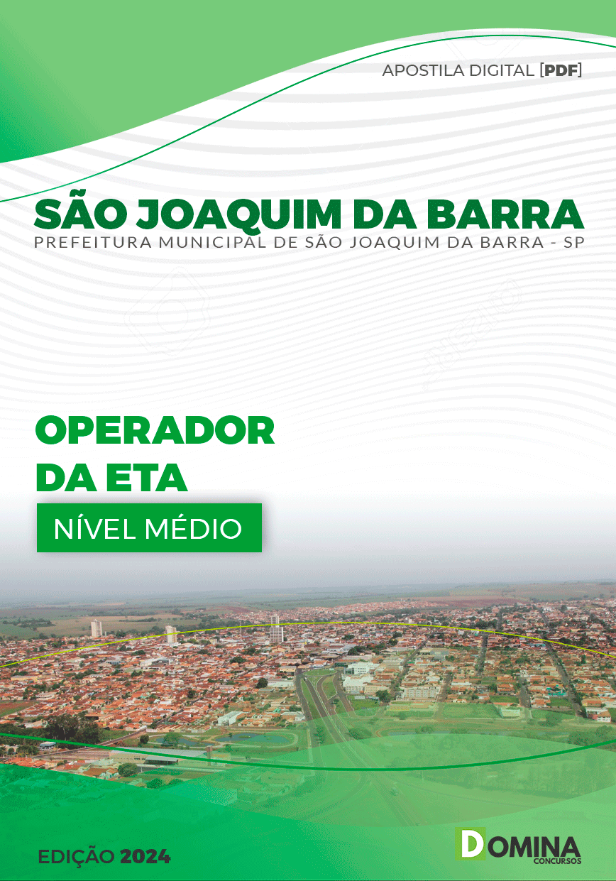 Apostila Pref São Joaquim da Barra SP 2024 Operador da ETA