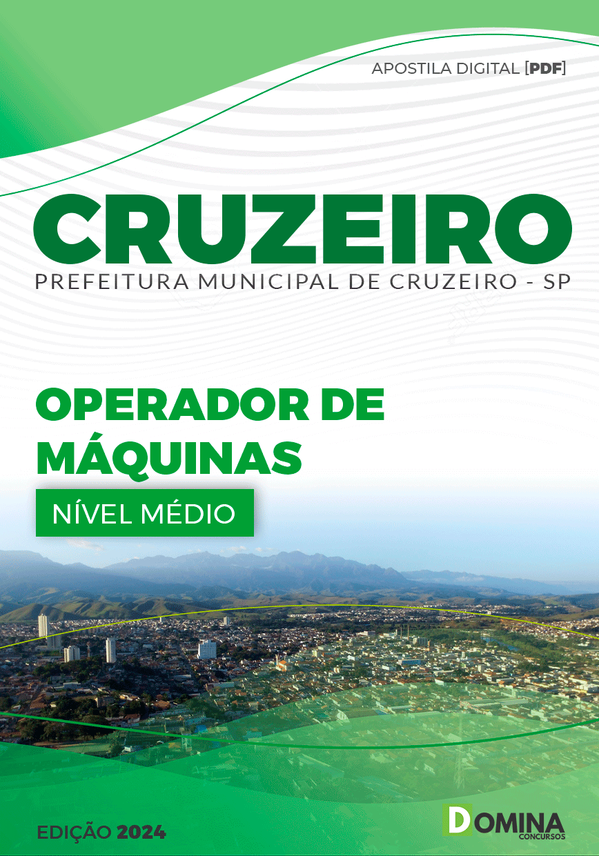 Apostila Pref Cruzeiro SP 2024 Operador de Máquinas