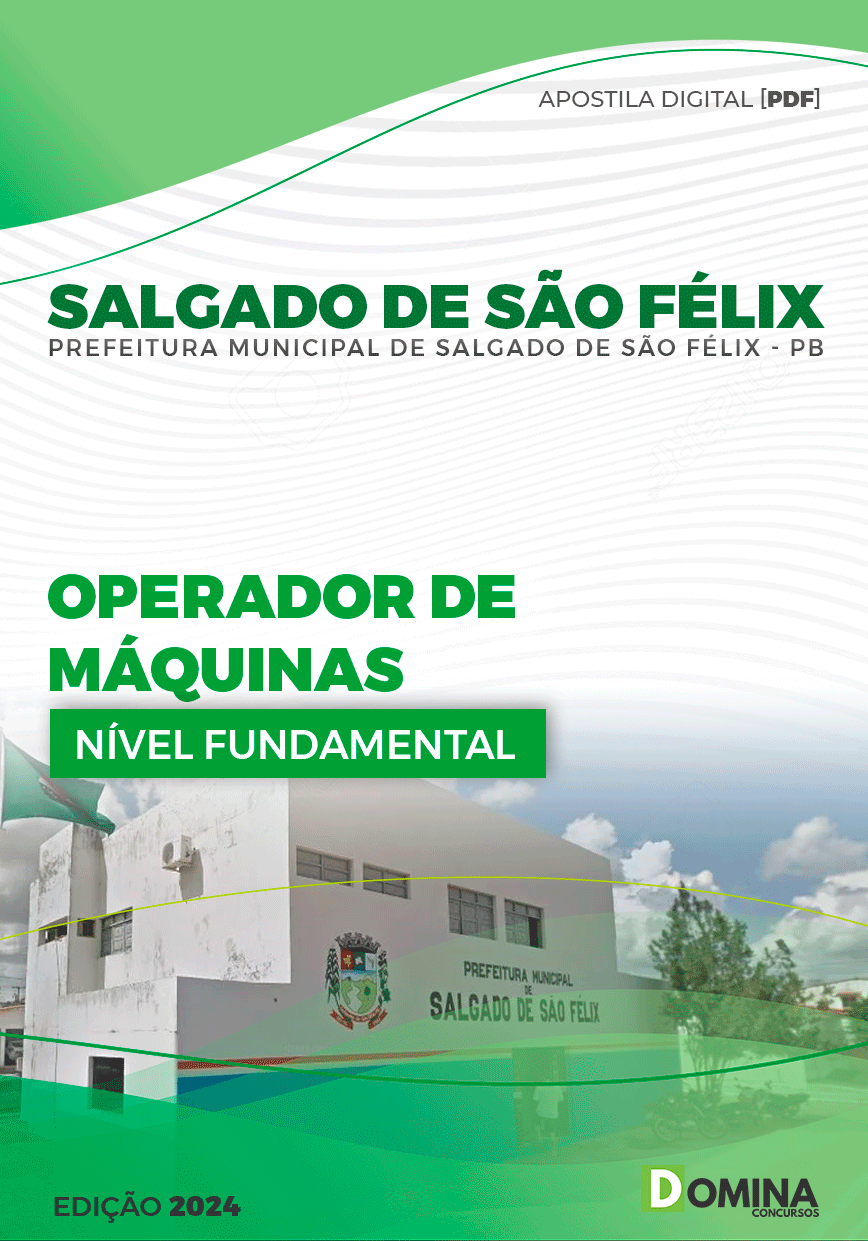 Apostila Pref Salgado de São Félix PB 2024 Operador Máquinas
