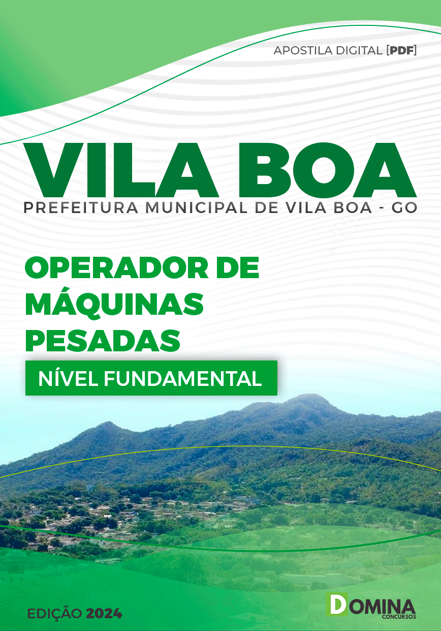 Apostila Pref Vila Boa GO 2024 Operador de Máquinas Pesadas