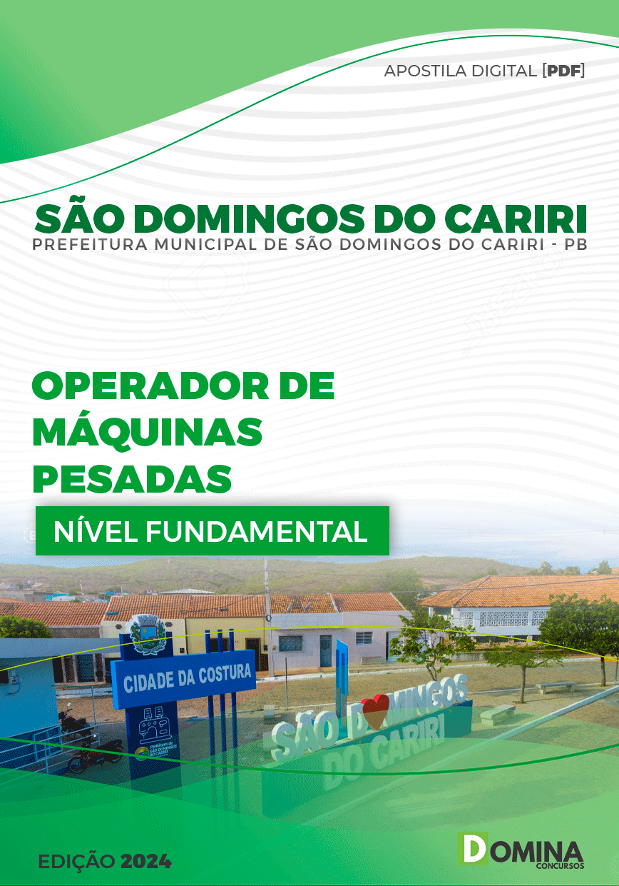 Pref São Domingos Cariri PB 2024 Operador Máquinas Pesadas
