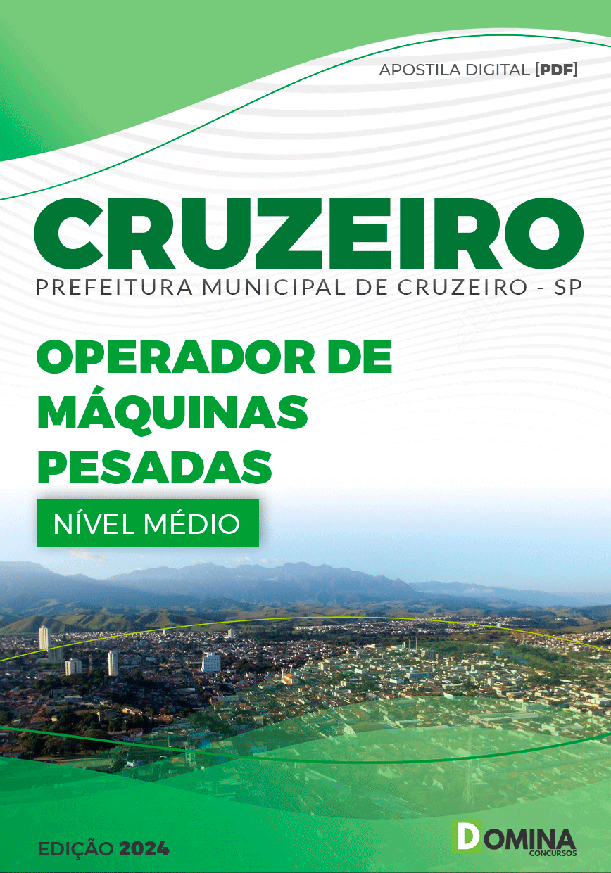 Apostila Pref Cruzeiro SP 2024 Operador de Máquinas Pesadas