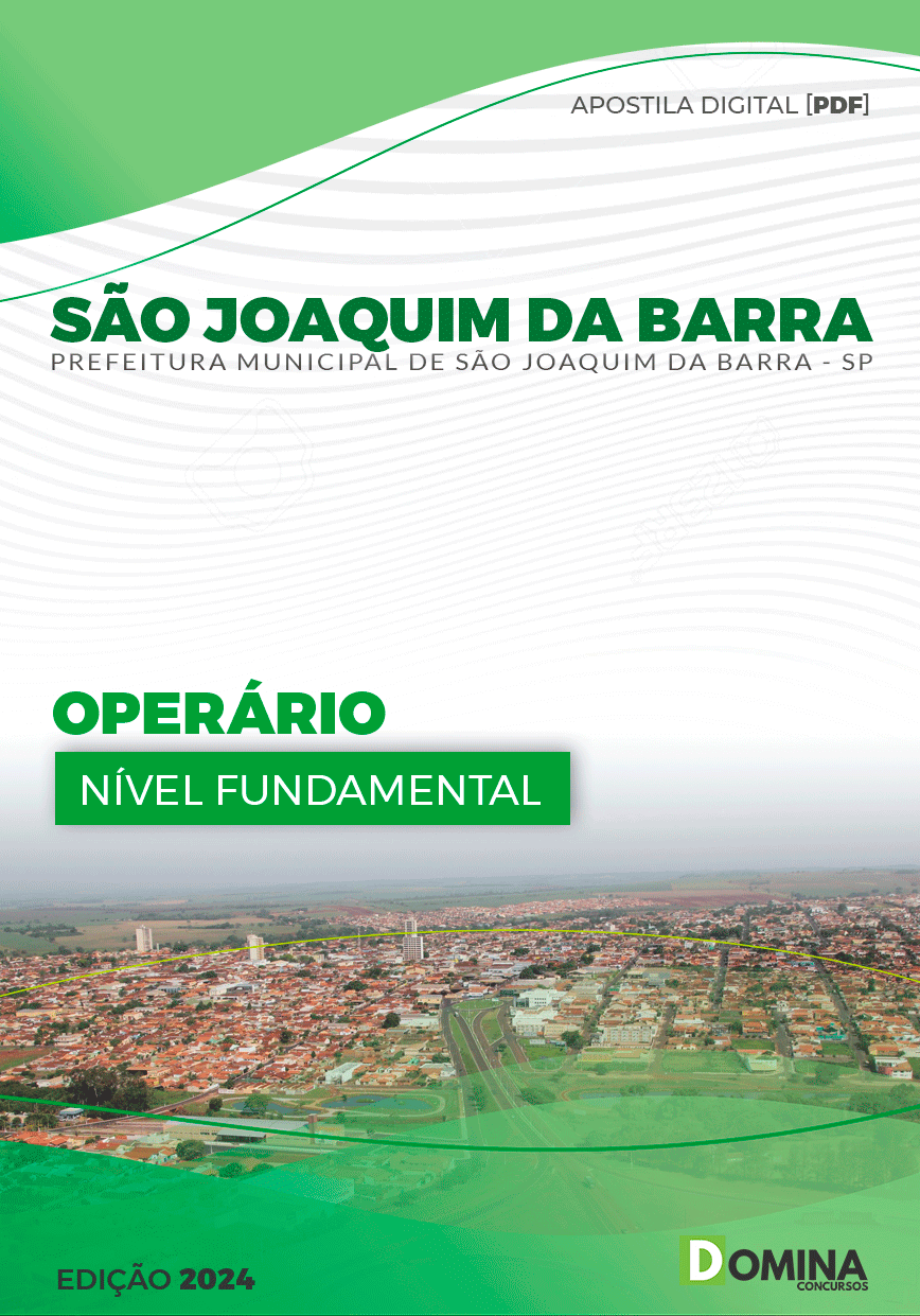 Apostila Pref São Joaquim da Barra SP 2024 Operário