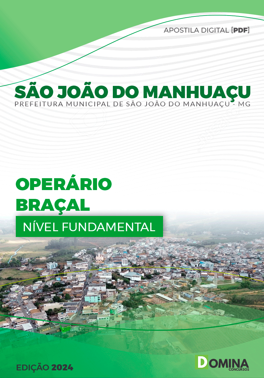 Apostila Pref São João do Manhuaçu MG 2024 Operário Braçal