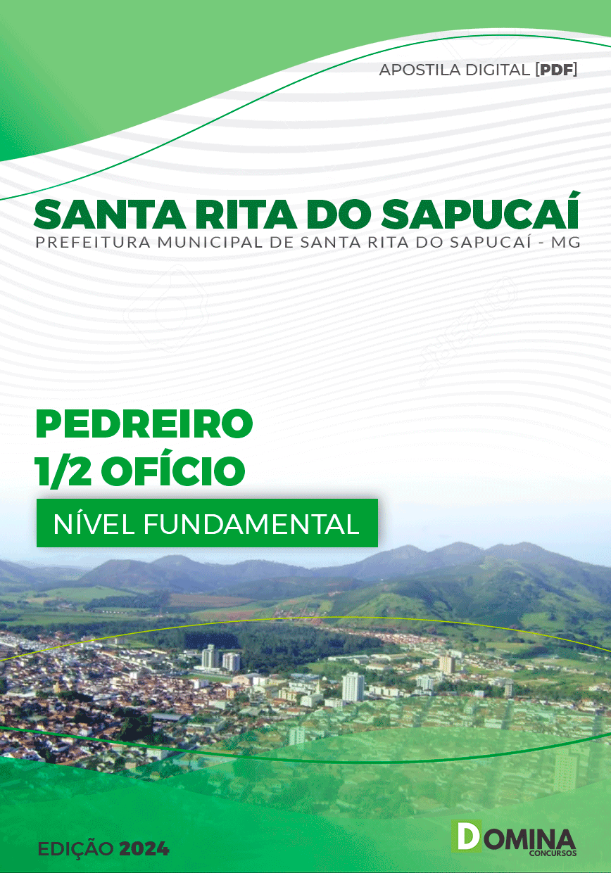 Apostila Pref Santa Rita Do Sapucaí MG 2024 Pedreiro 1/2 Ofício