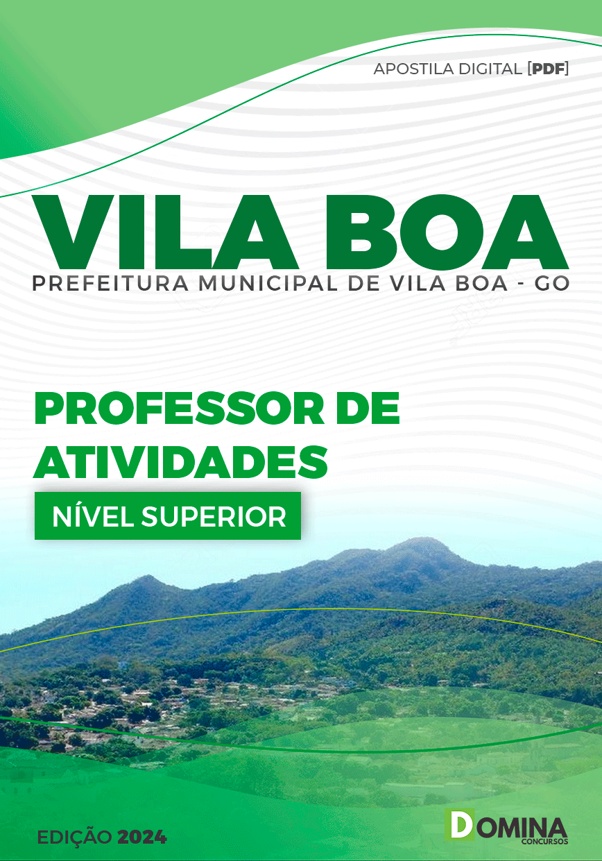 Apostila Pref Vila Boa GO 2024 Professor de Atividades