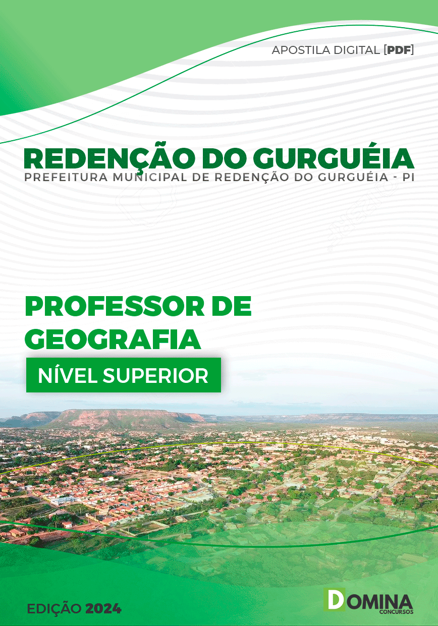 Apostila Pref Redenção do Gurguéia PI 2024 Professor Geografia