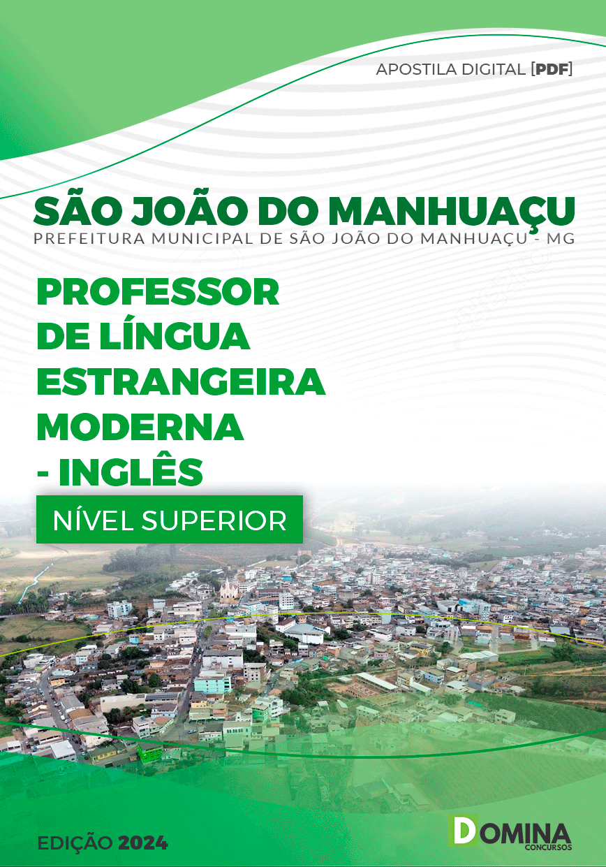 Apostila Pref São João do Manhuaçu MG 2024 Professor Inglês