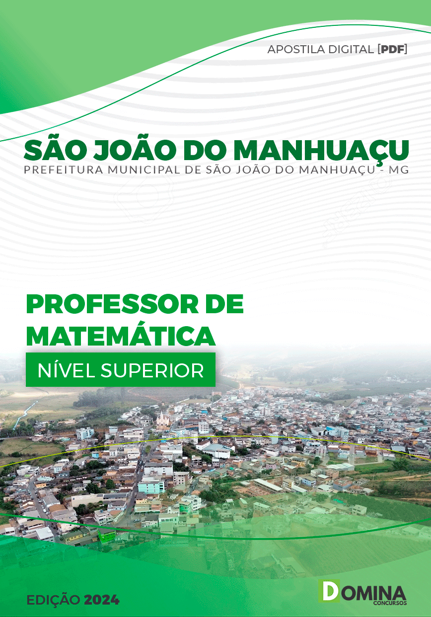 Apostila Pref São João do Manhuaçu MG 2024 Professor Matemática