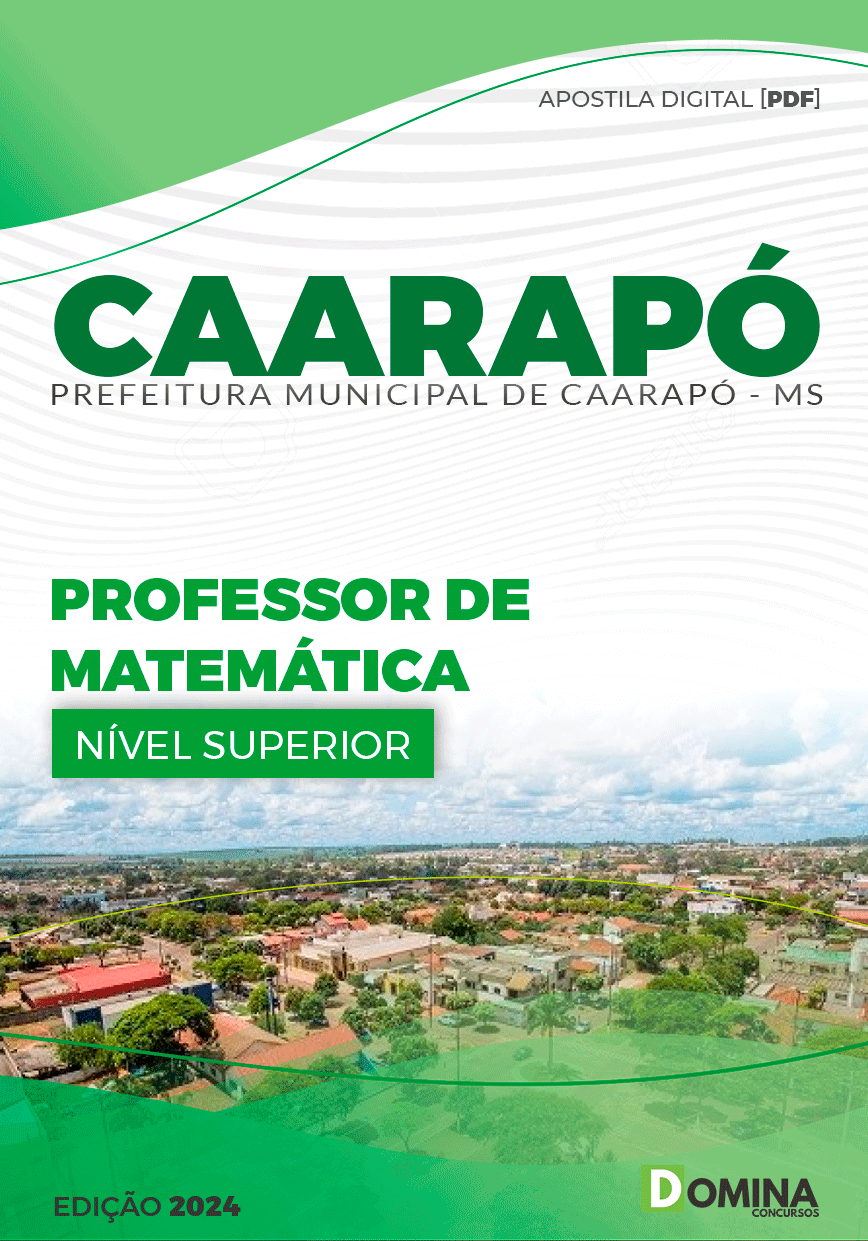 Apostila Pref Caarapó MS 2024 Professor Matemática