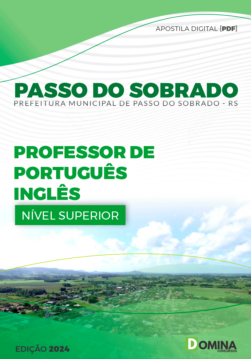 Pref Passo do Sobrado RS 2024 Professor de Português Inglês