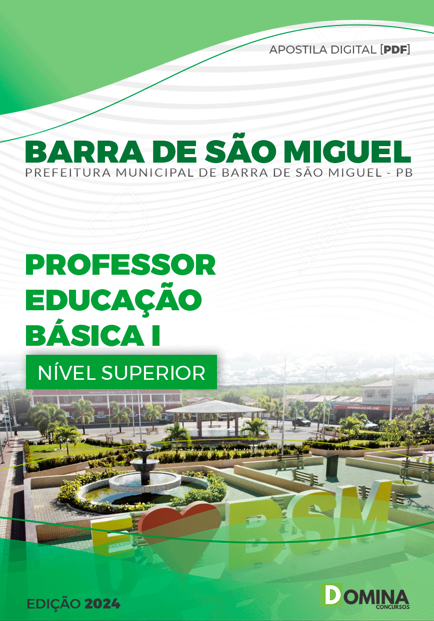 Apostila Pref Barra De São Miguel PB 2024 Professor Educação Básica I