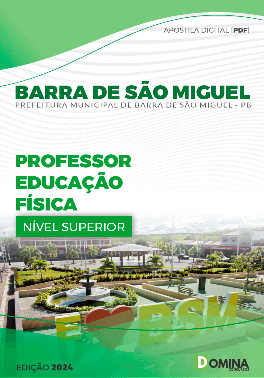 Apostila Pref Barra De São Miguel PB 2024 Professor Educação Física