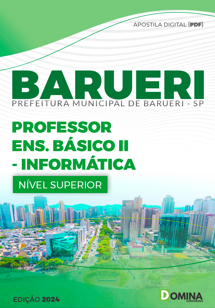 Apostila Pref Barueri SP 2024 Professor de Informática