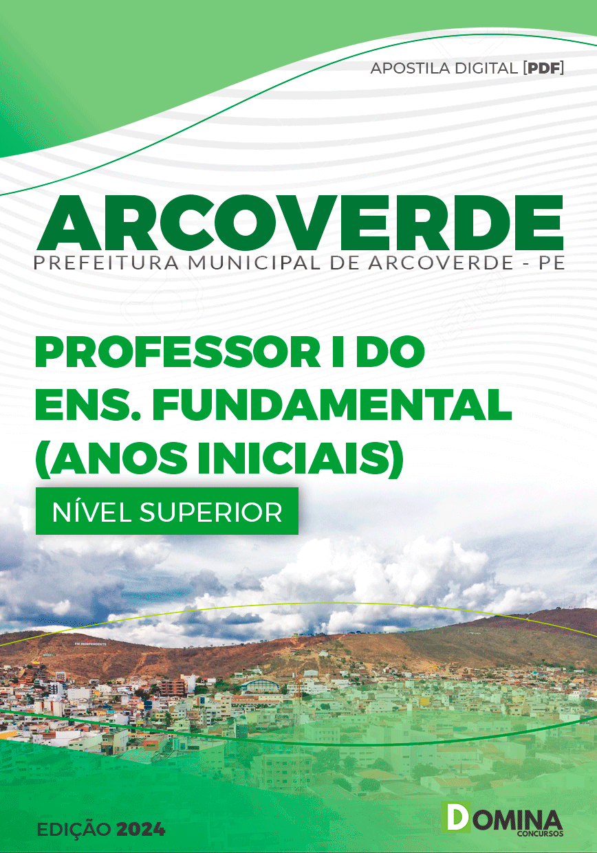 Apostila Pref Arcoverde PE 2024 Professor do Ensino Fundamental