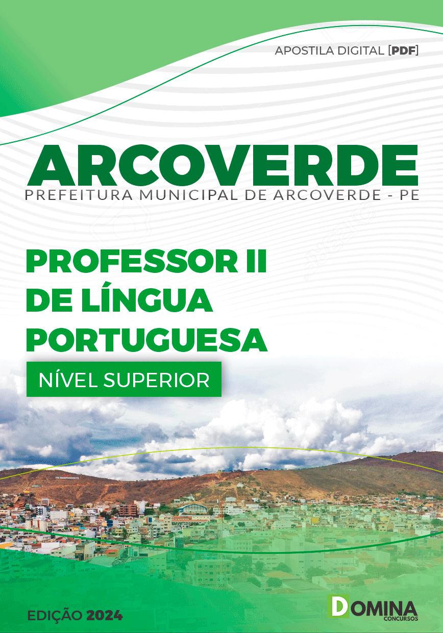 Apostila Pref Arcoverde PE 2024 Professor de Língua Portuguesa