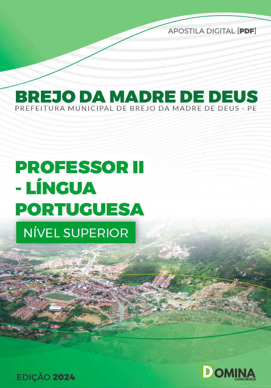 Apostila Pref Brejo da Madre de Deus PE 2024 Professor II Língua Portuguesa