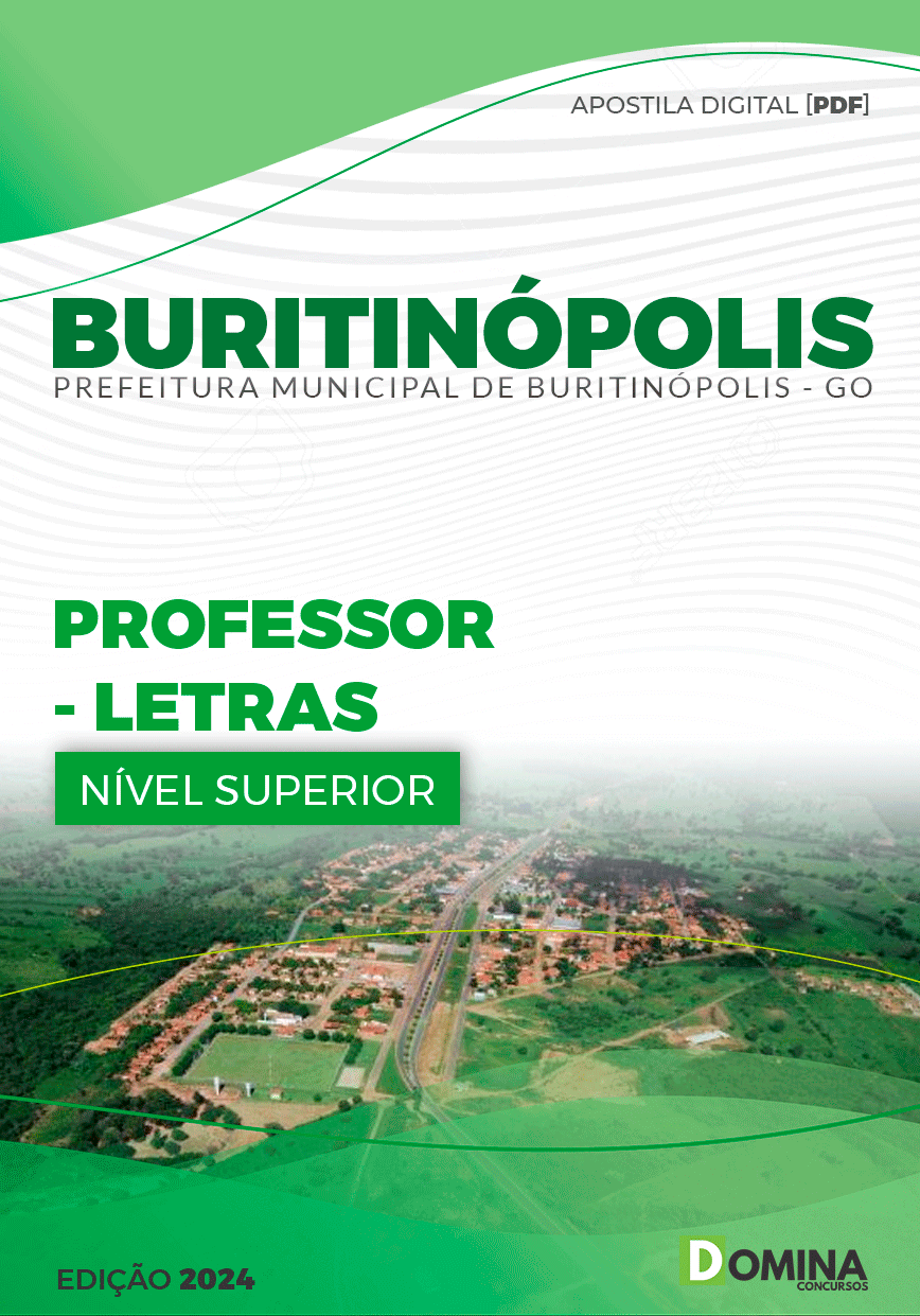 Apostila Pref Buritinópolis GO 2024 Professor Letras