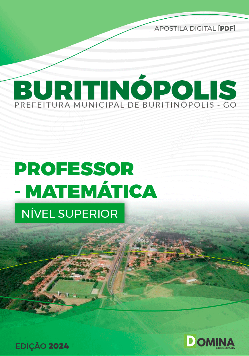 Apostila Pref Buritinópolis GO 2024 Professor Matemática