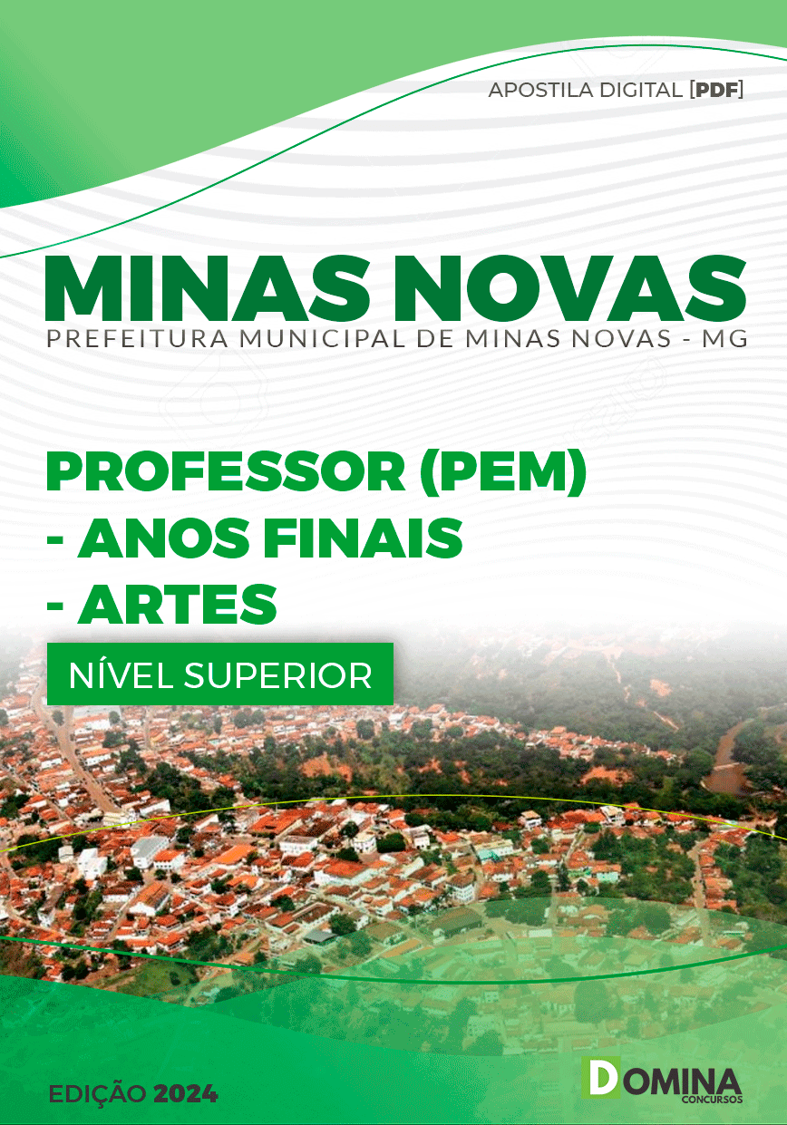 Apostila Pref Minas Novas MG 2024 Professor Artes