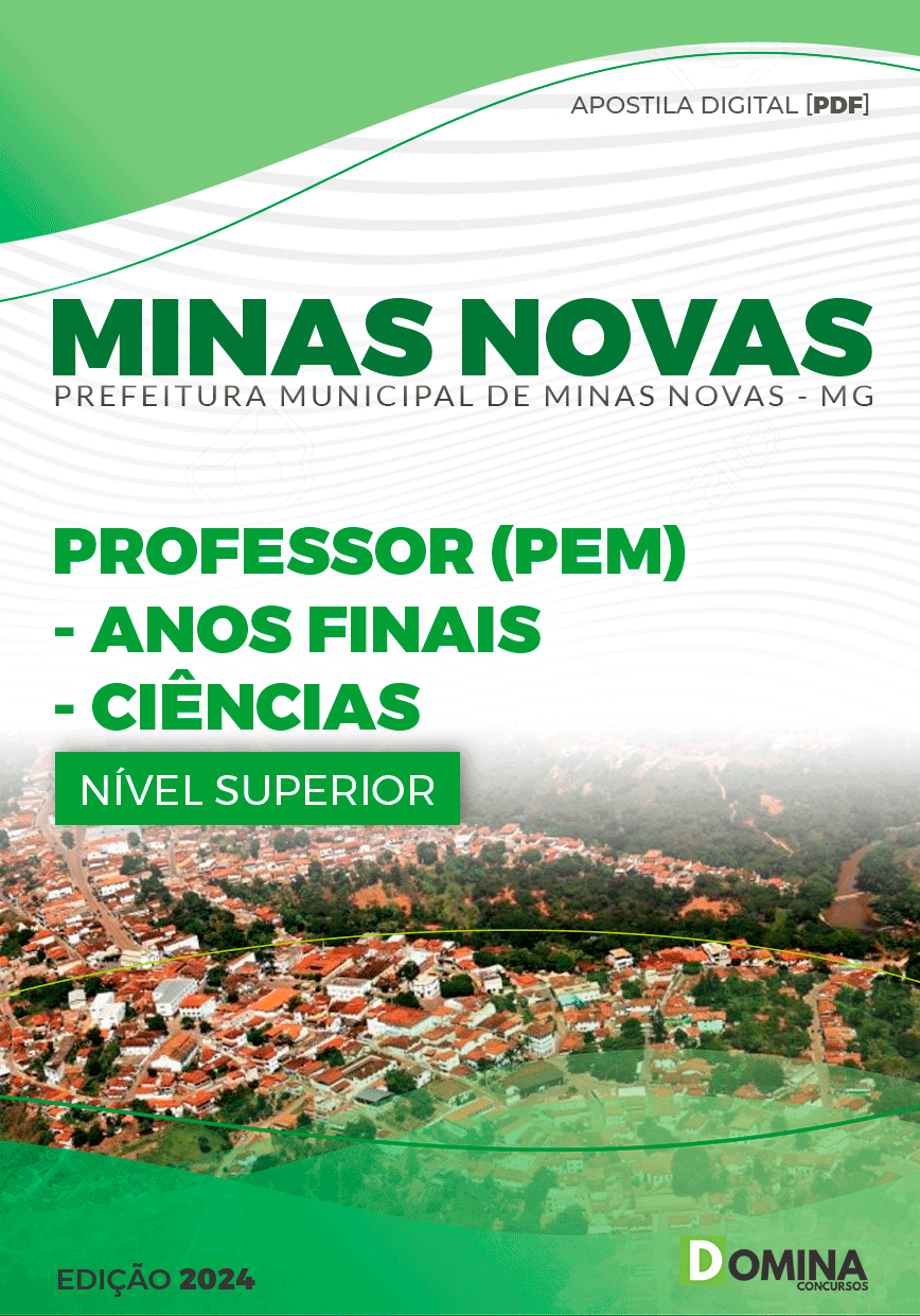 Apostila Pref Minas Novas MG 2024 Professor Ciências