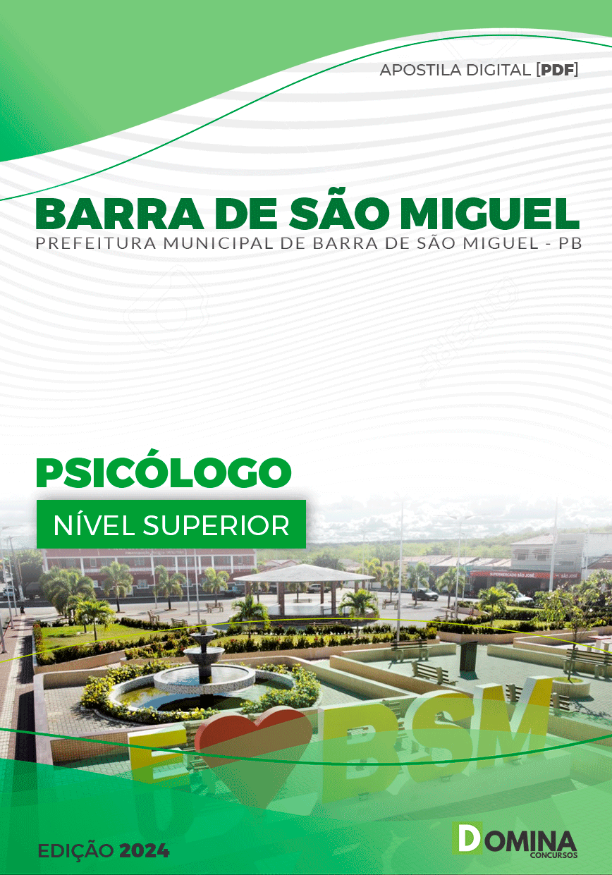 Apostila Pref Barra De São Miguel PB 2024 Psicólogo