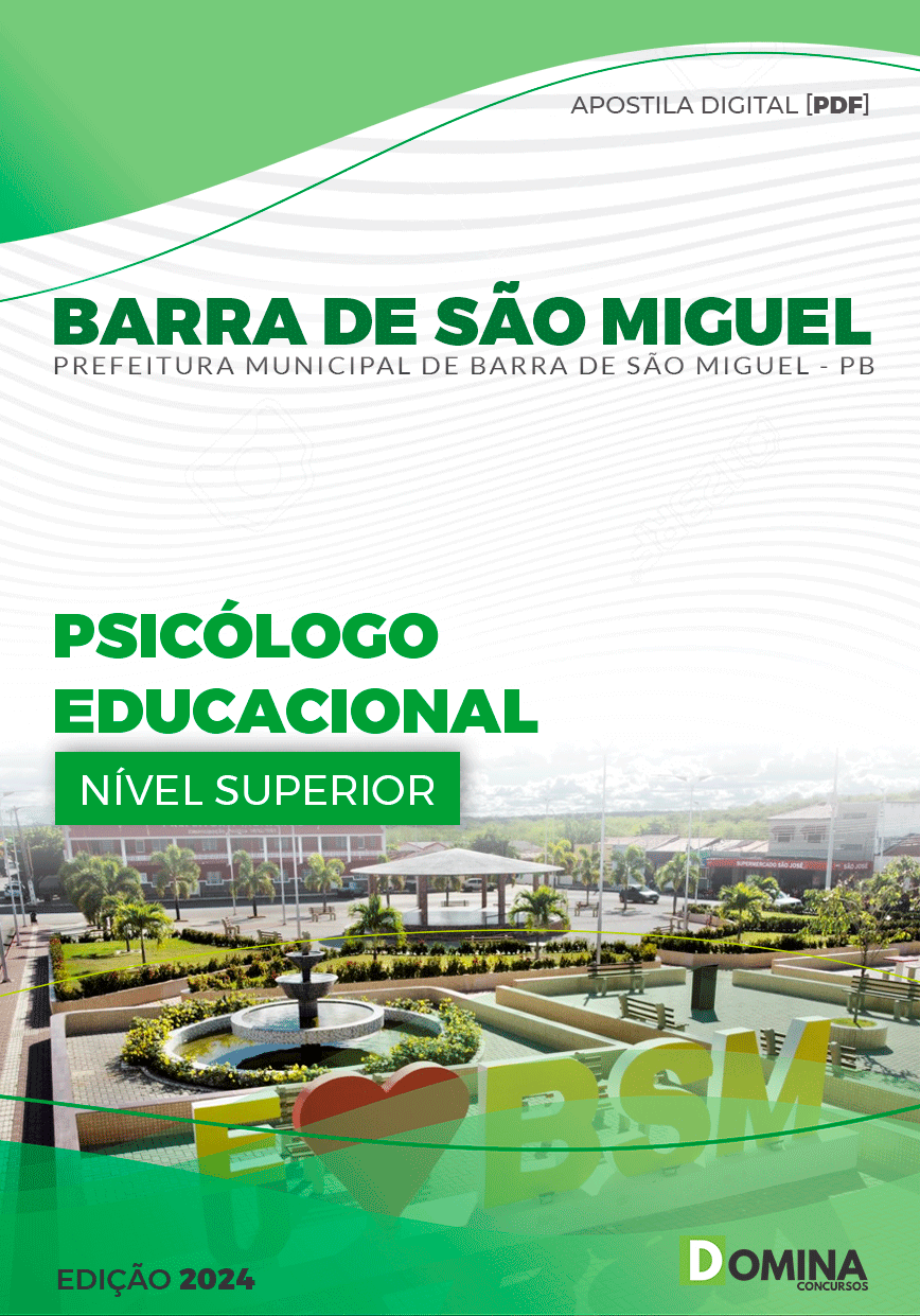 Apostila Pref Barra De São Miguel PB 2024 Psicólogo Educacional