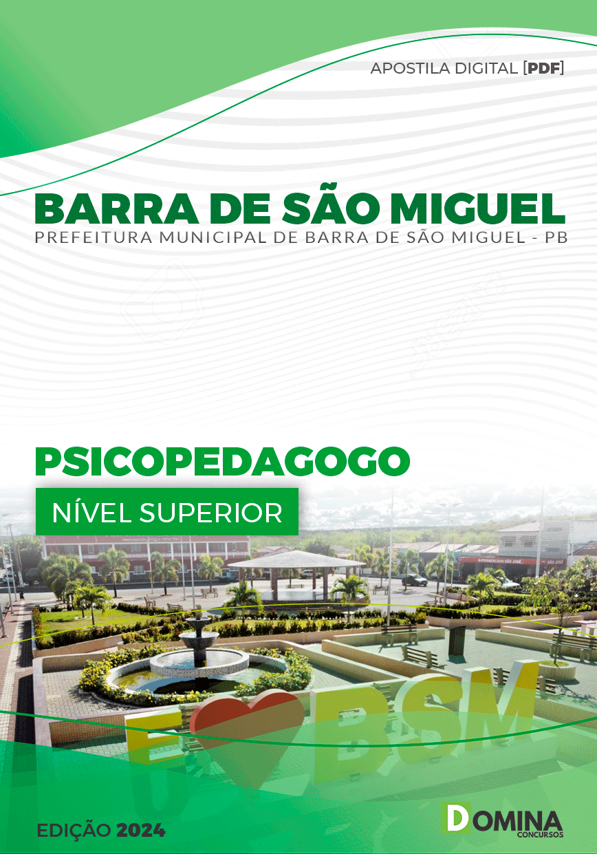 Apostila Pref Barra De São Miguel PB 2024 Psicopedagogo