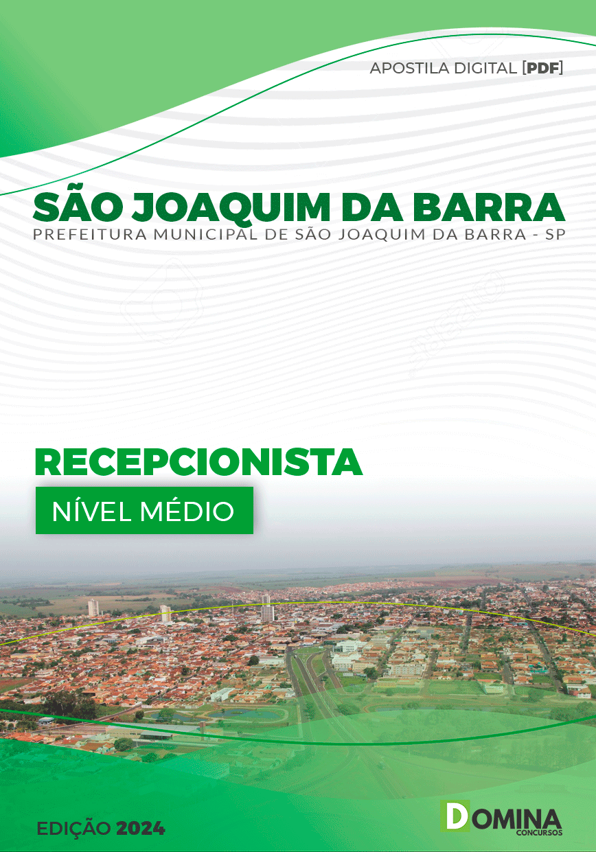 Apostila Pref São Joaquim da Barra SP 2024 Recepcionista