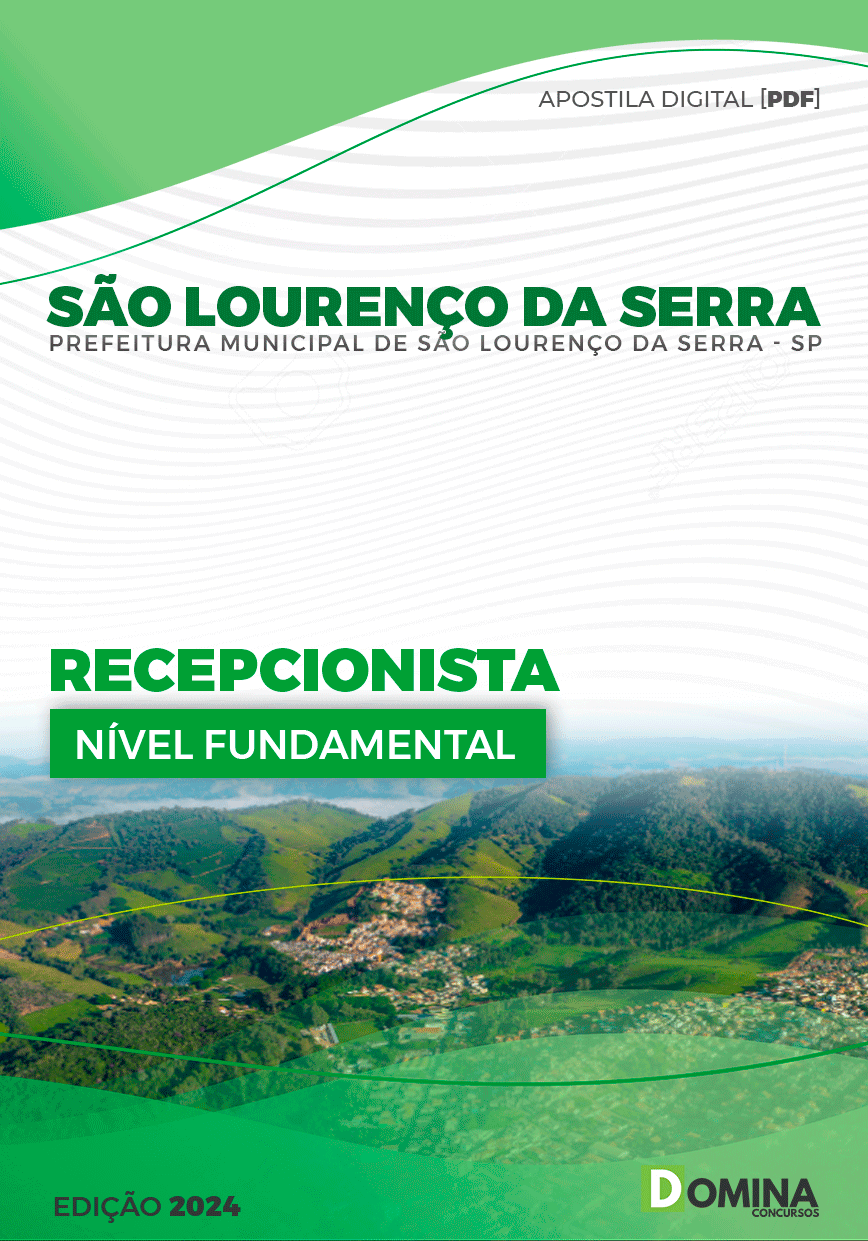Apostila Pref São Lourenço da Serra SP 2024 Recepcionista