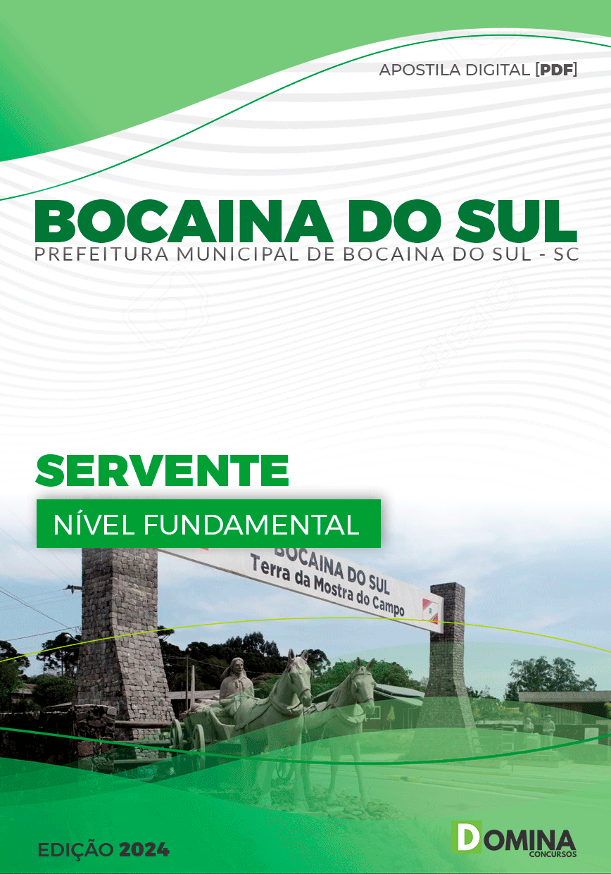 Apostila Pref Bocaina Do Sul SC 2024 Servente