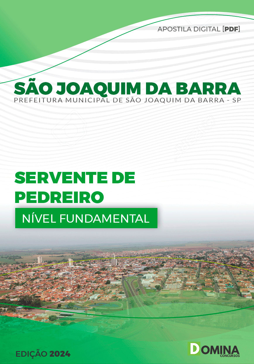 Apostila Pref São Joaquim da Barra SP 2024 Servente de Pedreiro