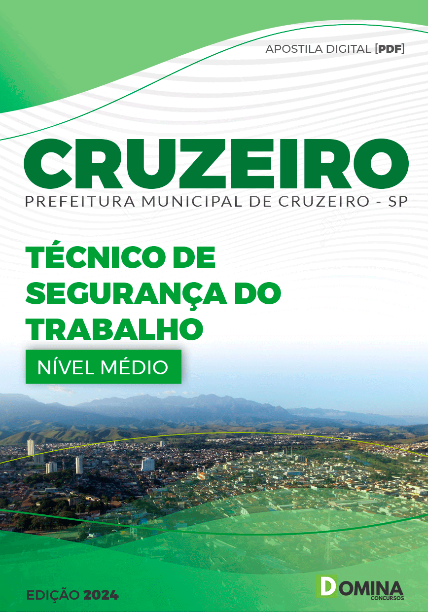 Apostila Pref Cruzeiro SP 2024 Técnico de Segurança do Trabalho
