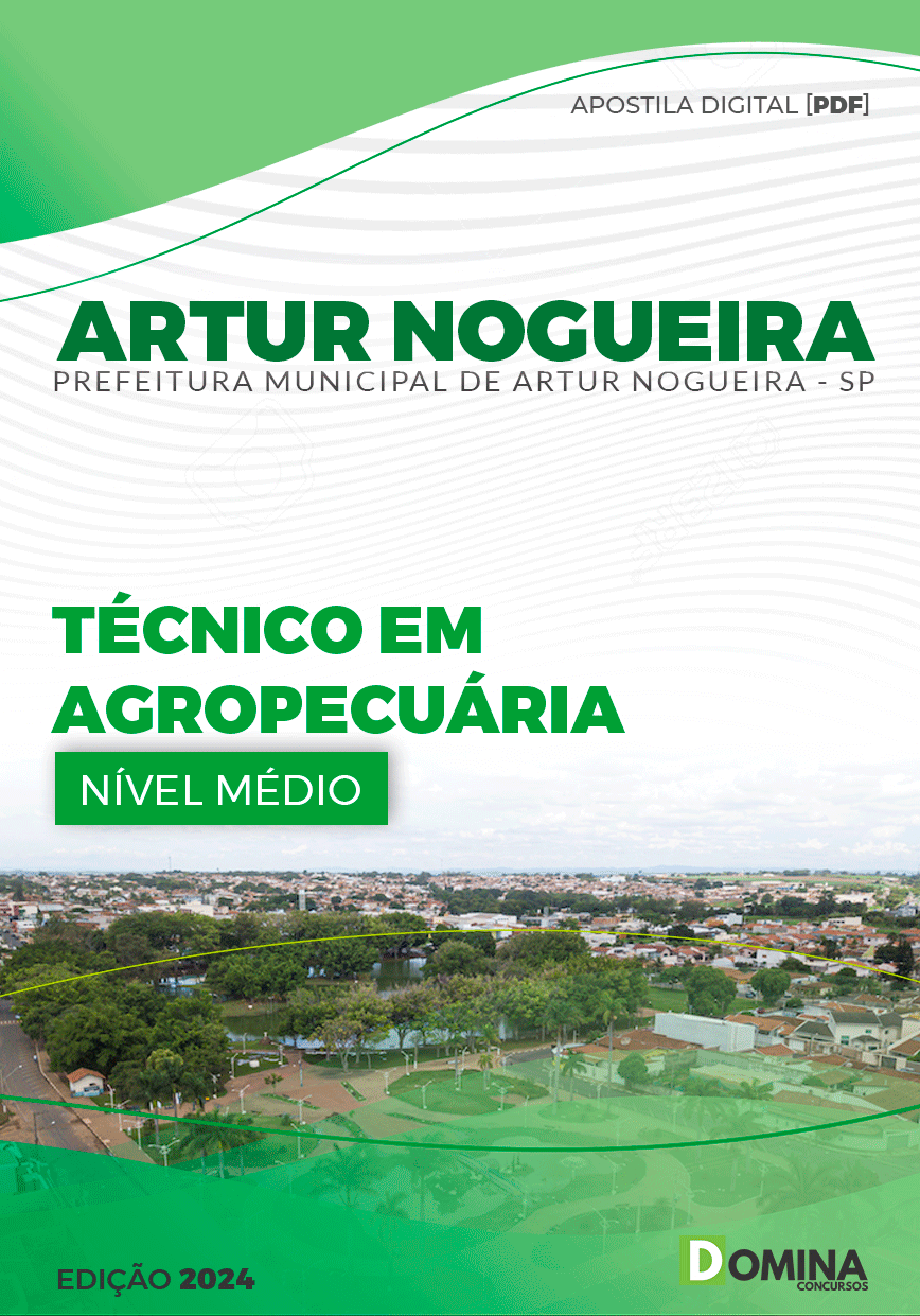 Apostila Pref Artur Nogueira SP 2024 Técnico em Agropecuária