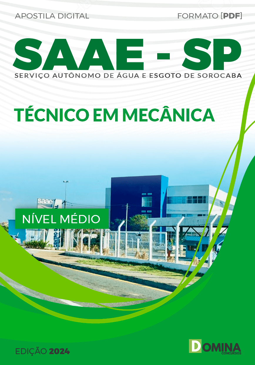 Apostila SAAE Sorocaba SP 2024 Técnico Mecânica