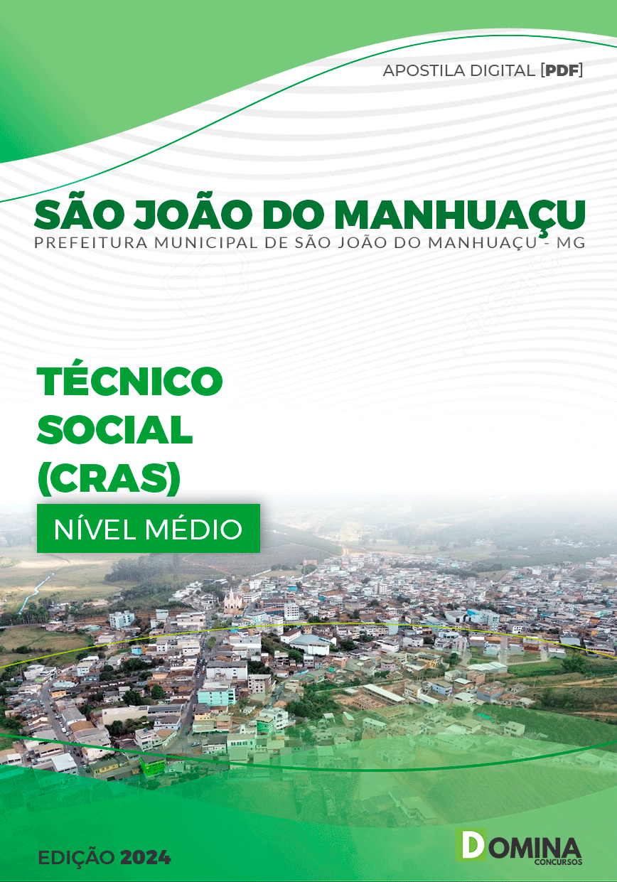 Apostila Pref São João do Manhuaçu MG 2024 Técnico Social CRAS
