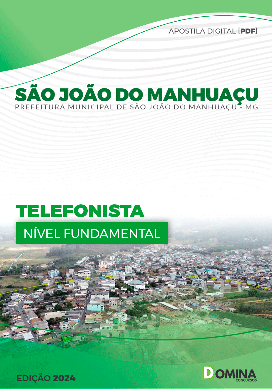 Apostila Pref São João do Manhuaçu MG 2024 Telefonista