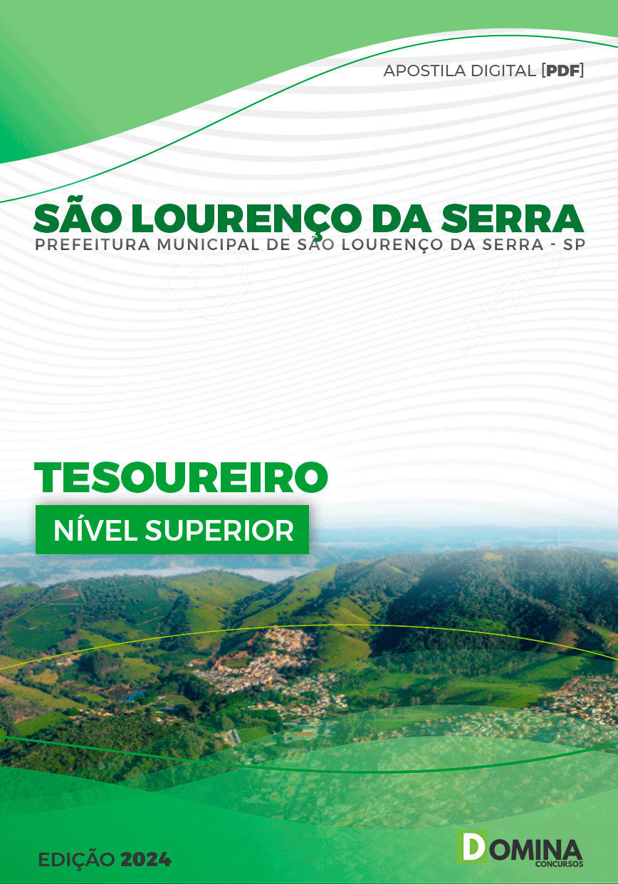 Apostila Pref São Lourenço da Serra SP 2024 Tesoureiro