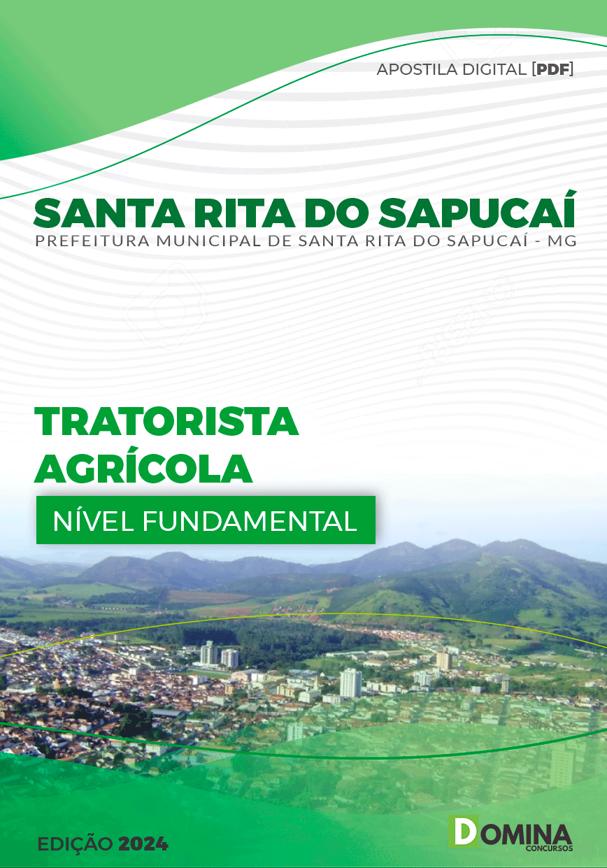Apostila Pref Santa Rita Do Sapucaí MG 2024 Tratorista Agrícola
