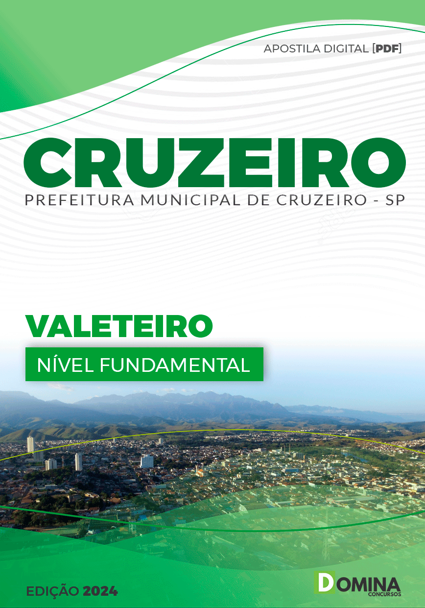 Apostila Pref Cruzeiro SP 2024 Valeteiro