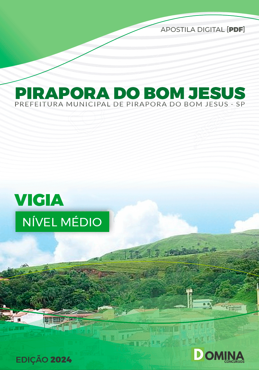 Apostila Pref Pirapora do Bom Jesus SP 2024 Vigia