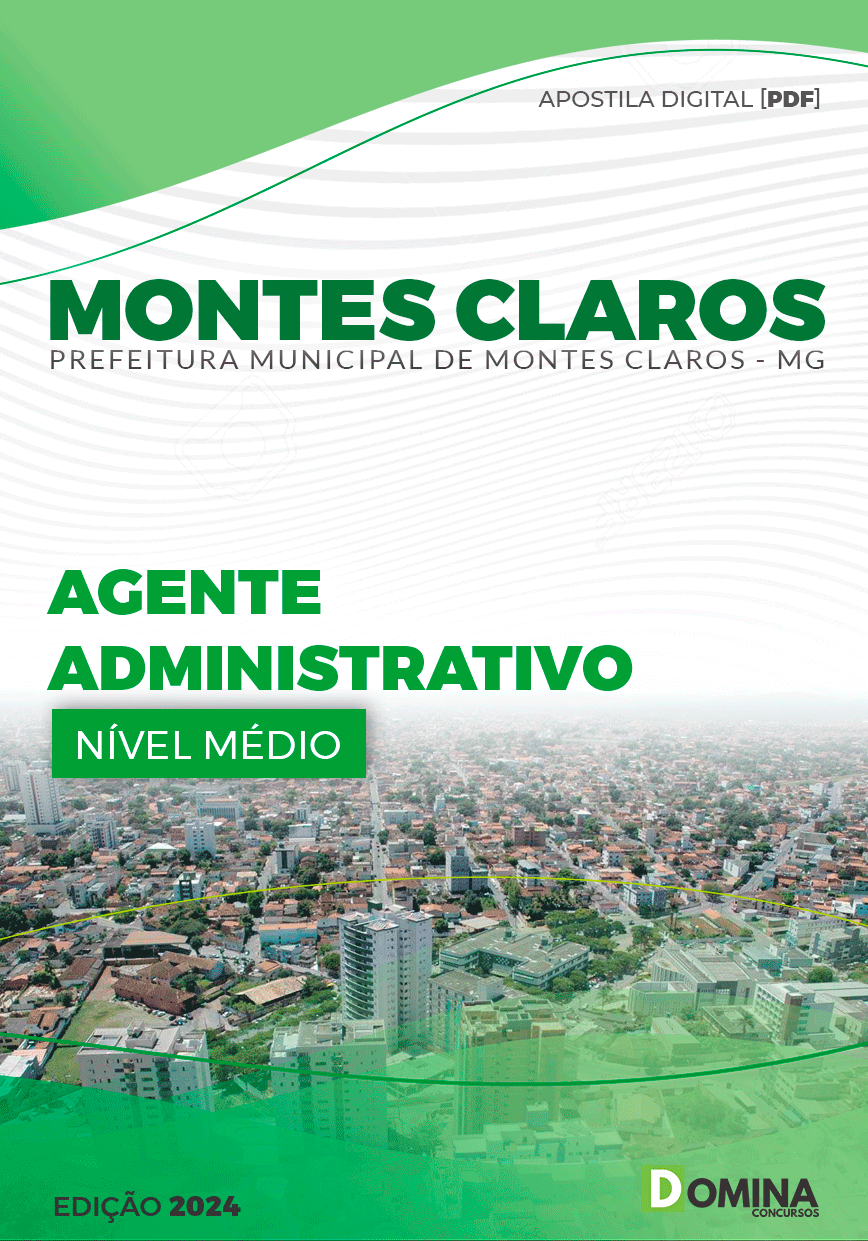 Apostila Pref Montes Claros MG 2024 Agente Administrativo