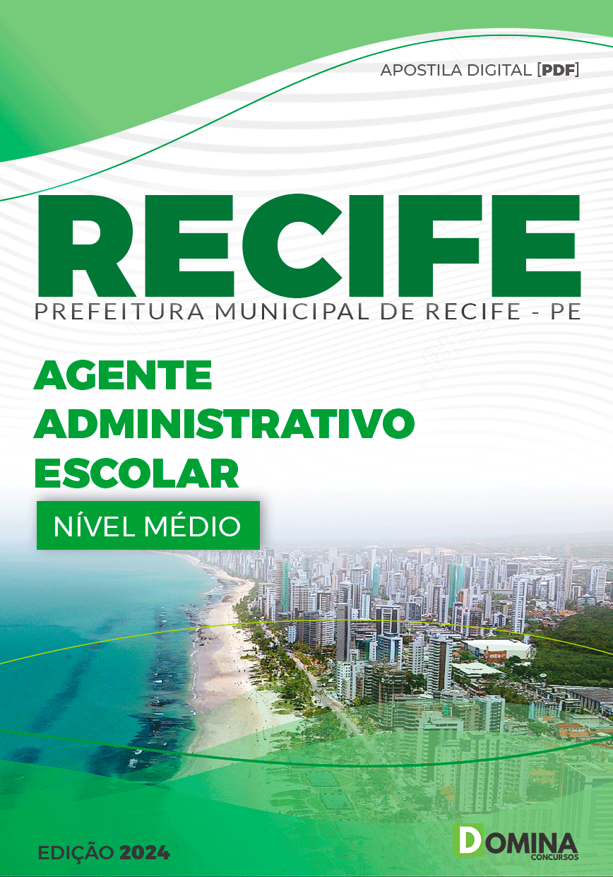 Apostila Pref Recife PE 2024 Agente Administrativo Escolar