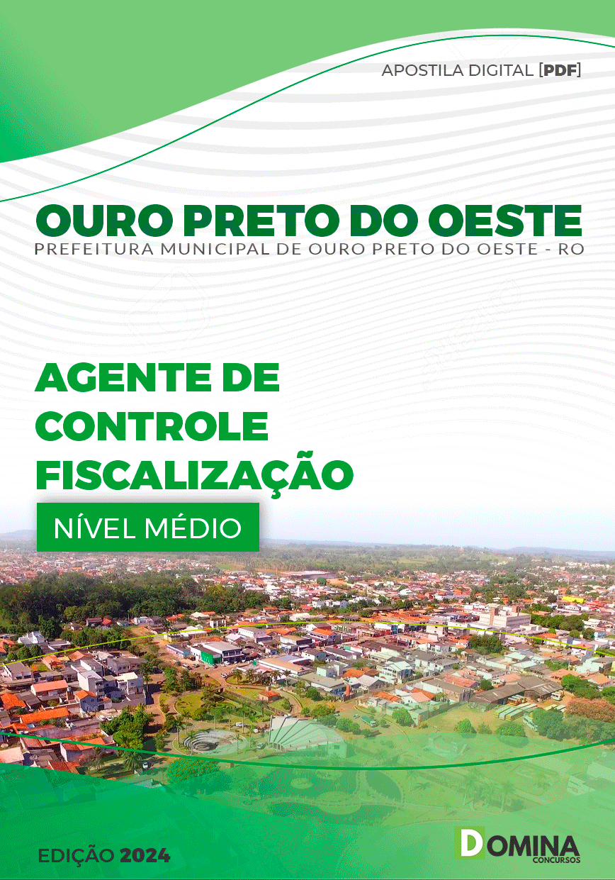 Apostila Pref Ouro Preto do Oeste RO 2024 Agente Controle Fiscalização