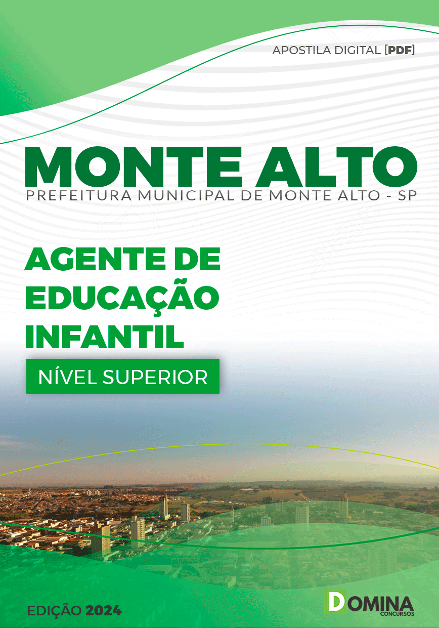 Apostila Prefeitura Monte Alto SP 2024 Agente Educação Infantil