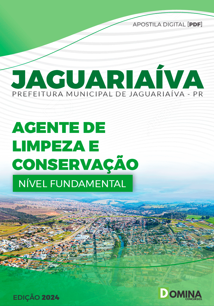 Pref Jaguariaíva PR 2024 Agente de Limpeza e Conservação