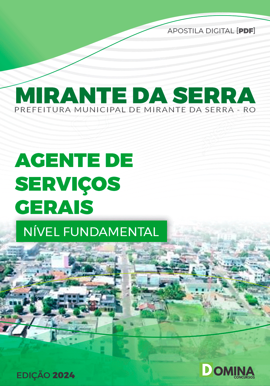 Apostila Pref Mirante da Serra RO 2024 Agente de Serviços Gerais