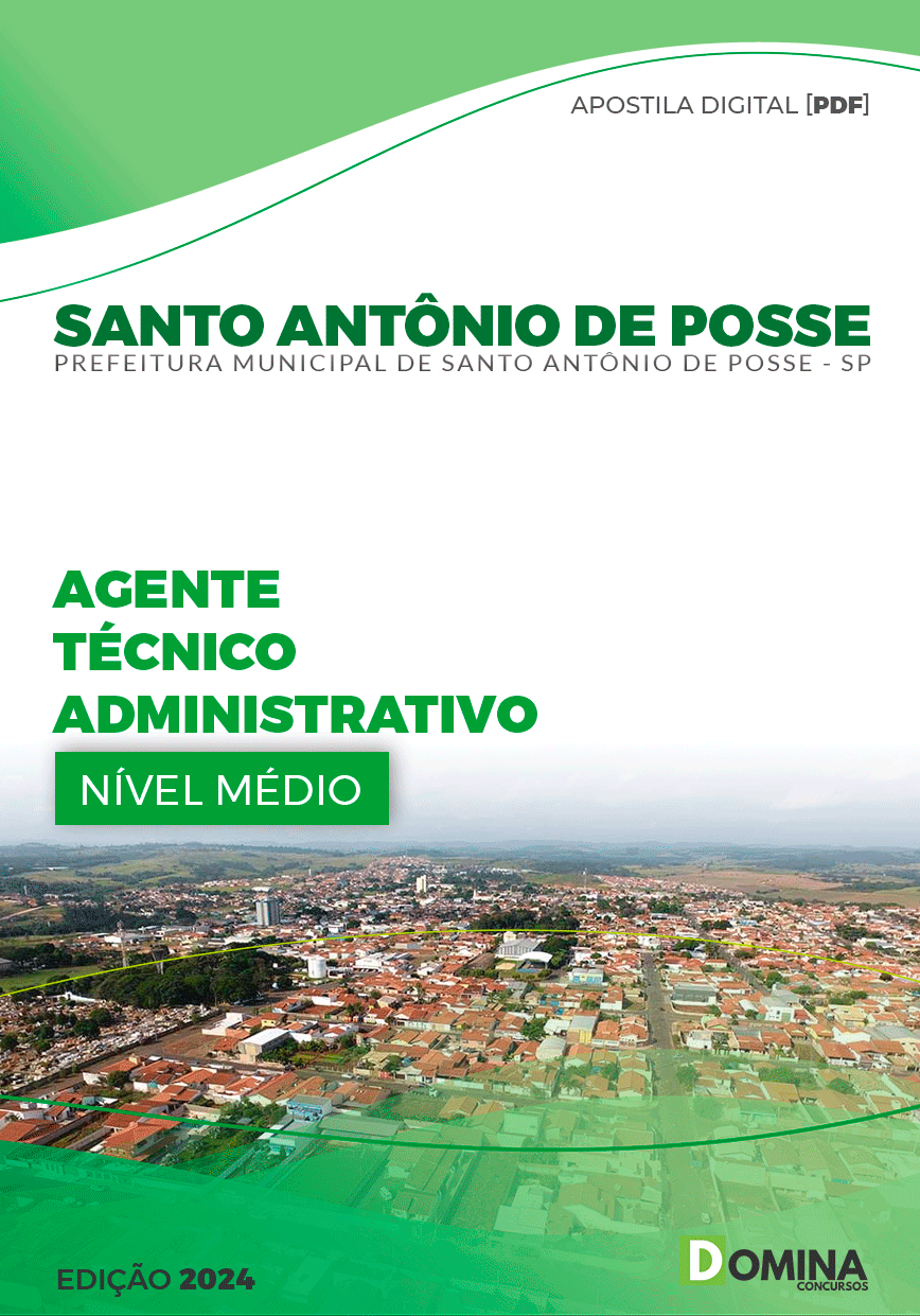Apostila Pref Santo Antônio De Posse SP 2024 Agente Técnico Administrativo