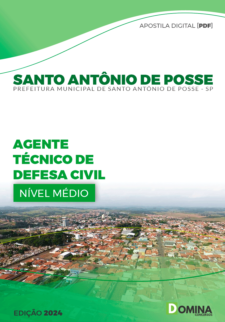 Apostila Pref Santo Antônio De Posse SP 2024 Agente Técnico Defesa Civil