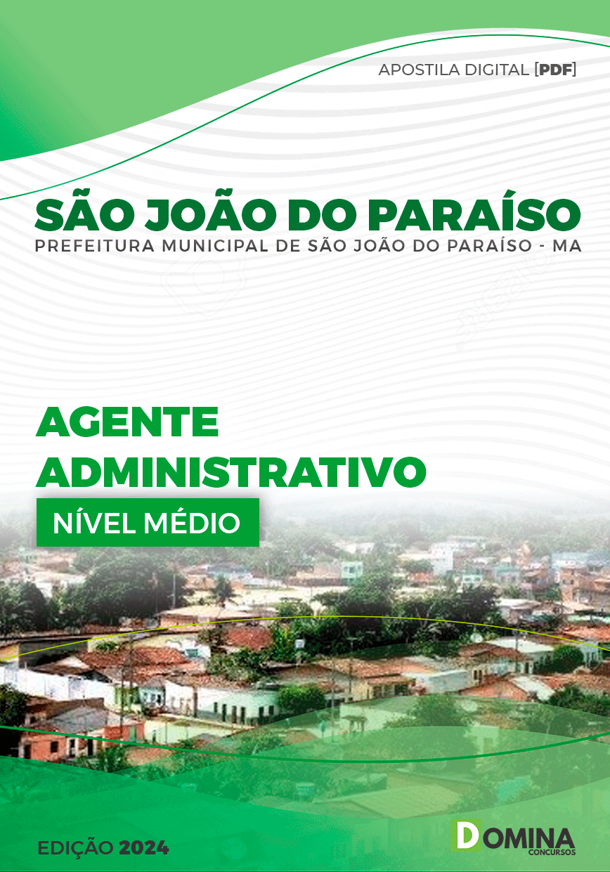 Apostila Pref São João do Paraíso MA 2024 Agente Administrativo